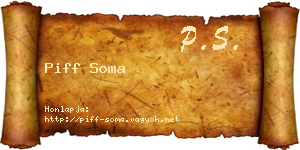 Piff Soma névjegykártya